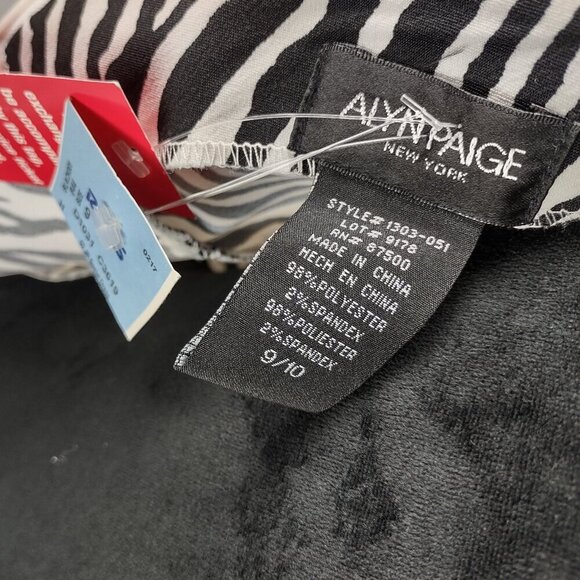 Alyn Paige, V-Neck Front & Back, Zebra Print Bodycon Dress Size 9/10 (NWT) - Picture 12 of 13